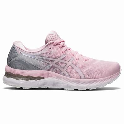 Asics Gel-Nimbus 23 - Naisten Juoksukengät - Pinkki/Hopea